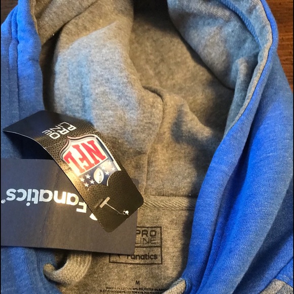NFL Proline grey and blue hoodie. SizeM.BNWT. - Picture 3 of 7